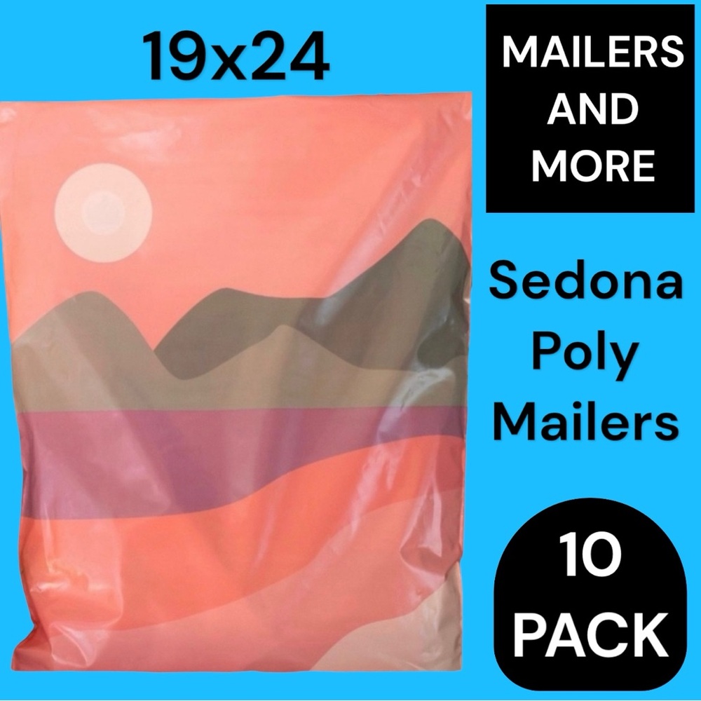 10 19X24 Poly Mailers, Sedona Print Holds Shoes, Jackets, Bulky Items, Blankets - Picture 4 of 6